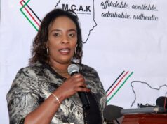 MCAK chairperson Teresia Wairimu speaks to journalists at a past event