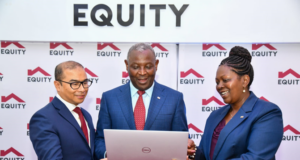 L-R: Equity Group Chief Strategy Officer Brent Malahay, Equity Group Managing Director and CEO Dr. James Mwangi and Equity Group Executive Director Mary Wamae during the Half Year 2023 Investor Briefing event. Equity Group registered a 23% growth in total assets to reach Kshs.1.645 trillion from Kshs. 1.334 trillion, 8% growth in profit before tax to Kshs. 35.2 billion from Kshs. 30.9 billion, with subsidiaries contributing 46% total assets and 45% profit before tax. The Group registered a funding growth of 23% driven by 21% growth in customer deposits to Kshs. 1,176 billion up from Kshs. 970.9 billion.